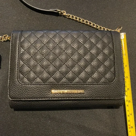 Steve Madden Black Cross Body with Gold Accents - Picture 5 of 6